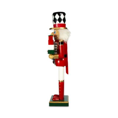 15" Red, White and Black Nutcracker