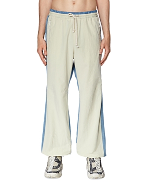 Shop Diesel P-bright Color Blocked Regular Fit Track Pants In Ivory