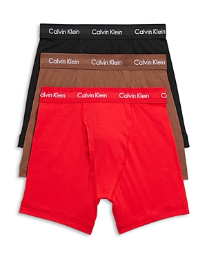 Calvin Klein Cotton Stretch Moisture Wicking Boxer Briefs, Pack Of 3 In Hwt Black/