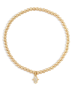 Alexa Leigh Good Fortune Beaded Bracelet In 14k Gold Filled