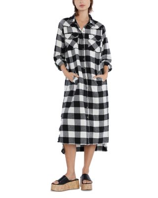 Buffalo plaid shirt dress hotsell