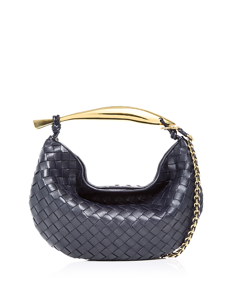 Bottega Veneta Borsa Small Sardine Leather Bag In Space