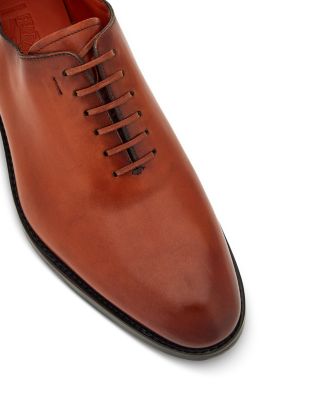 Ferragamo Men's Angiolo Leather Plain Toe Oxfords