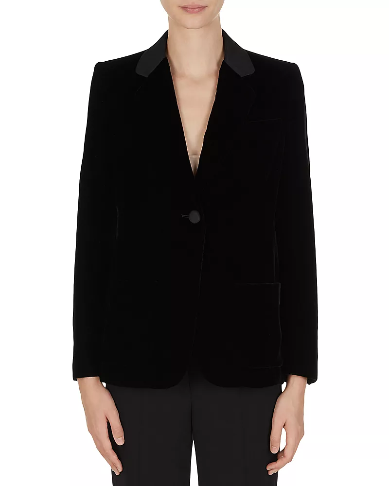 Emporio Armani Velvet Single Button Blazer