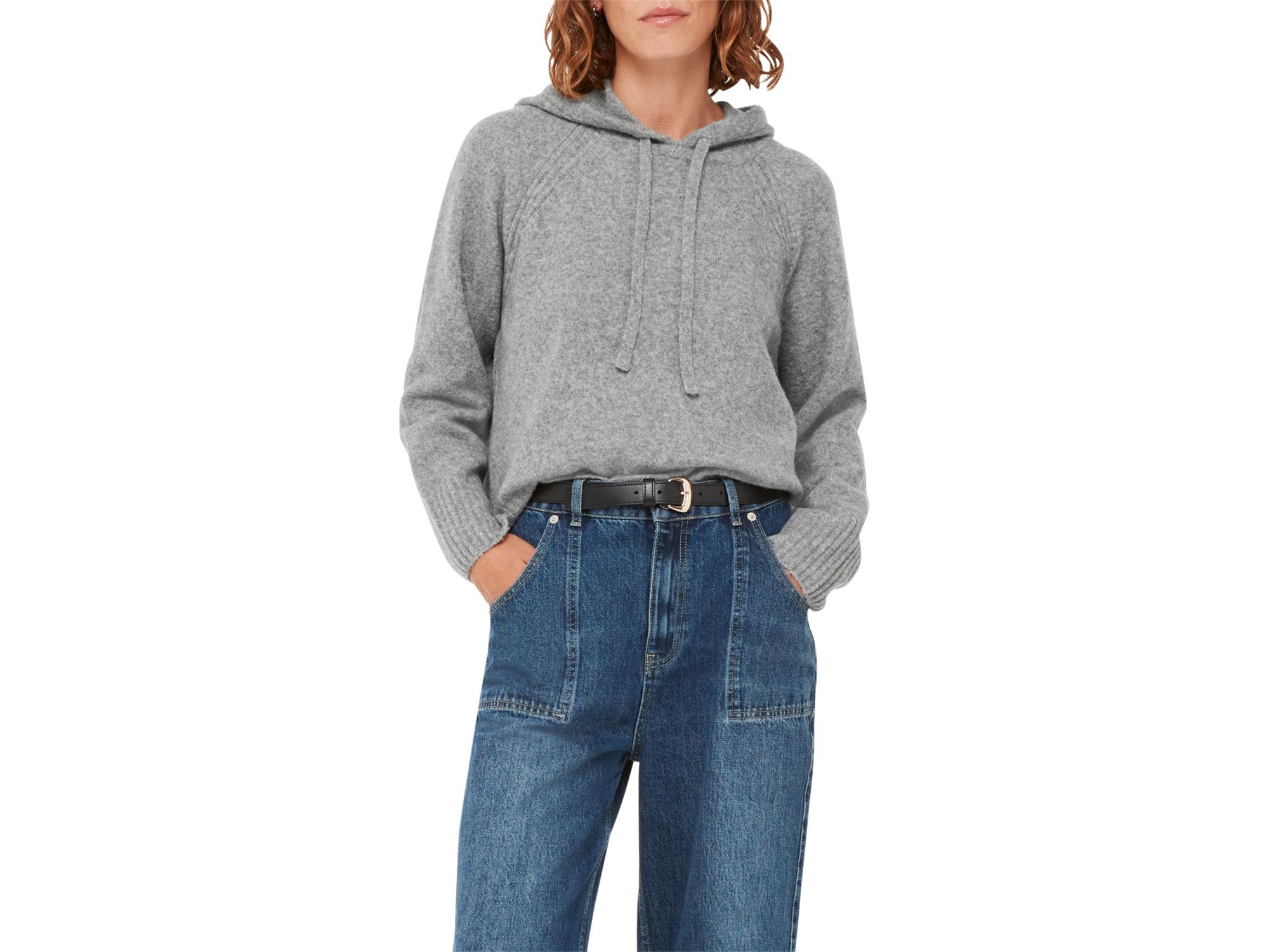 Textured Hooded Sweater - Image 1