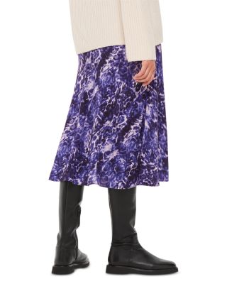 Glossy Leopard Bias Skirt