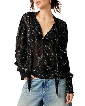 Shop Free People Stars Align Printed Top In Night Combo