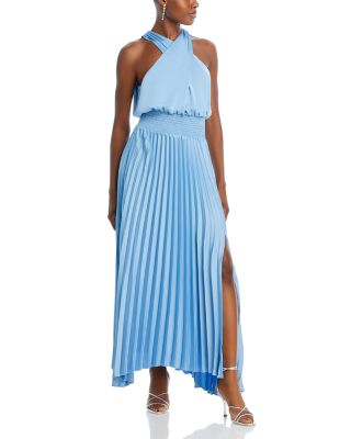 Ramy Brook Arina Pleated Halter Dress | Bloomingdale's Women