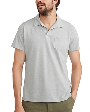 Marine Layer Air Standard Fit Pocket Polo Shirt In Slate
