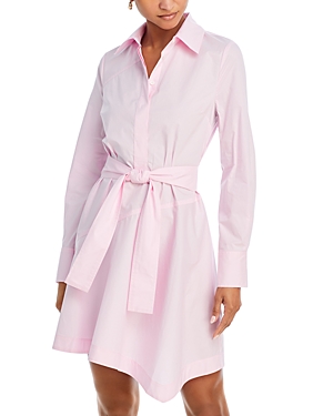 Shop Derek Lam 10 Crosby Flora Asymmetric Shirt Dress In Pink