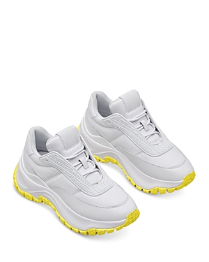 Shop Marc Jacobs Women's The Lazy Runner Sneakers In White/yellow