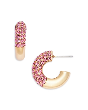 Aqua Pink Pave Hoop Earrings - 100% Exclusive