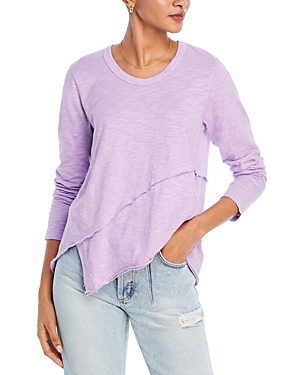 Wilt Easy Crossover Long Sleeve Tee In Lilies