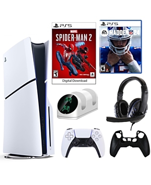 Sony PS5 Spider Man 2 Console with Madden 24 Game and Accessories