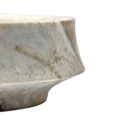 x Kelly Wearstler Dune Light Brown Medium Marble Footed Bowl