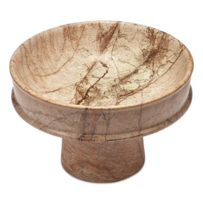 x Kelly Wearstler Dune Brown Marble Footed Bowl