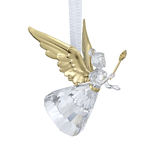 Swarovski Holiday Magic Angel Christmas Ornament In Clear/gold