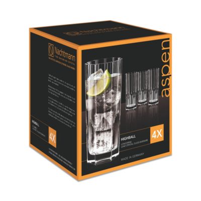 High Ball Long Drink Glasses, Set of 4