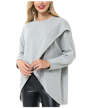 Accouchée - Let Loose Crossover Long Sleeve Maternity/Nursing Knit Top