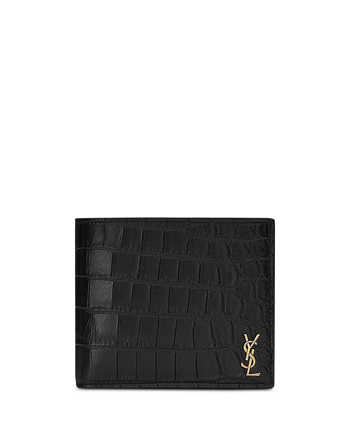 Saint laurent deals crocodile wallet