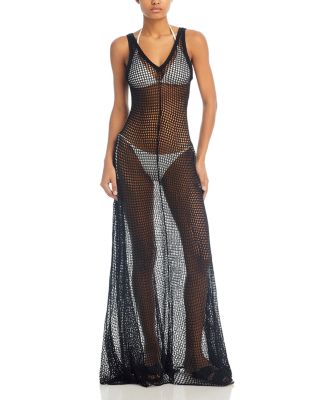 solid and striped crochet dress Solid & Striped The Koko Crochet Maxi Dress Swim Cover-Up