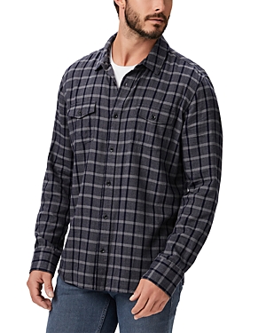 Paige Everett Plaid Flannel Button-up Shirt In Rocky Grove