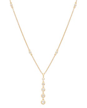 Bloomingdale's - Diamond Bezel Graduated Y Necklace in 14K Yellow Gold, 0.60 ct. t.w.