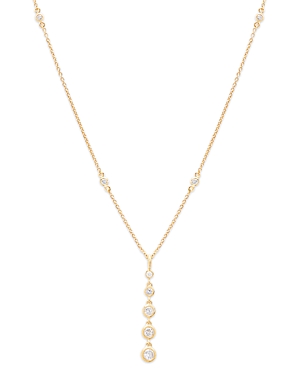 Bloomingdale's Diamond Bezel Graduated Y Necklace In 14k Yellow Gold, 0.60 Ct. T.w.