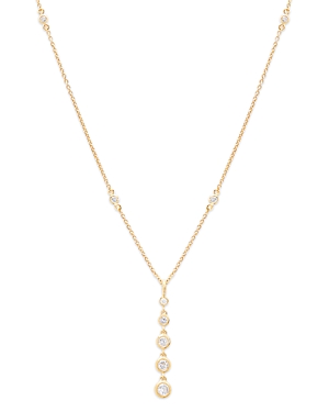 Bloomingdale's Diamond Bezel Graduated Y Necklace In 14k Yellow Gold, 0.60 Ct. T. W. In Gold