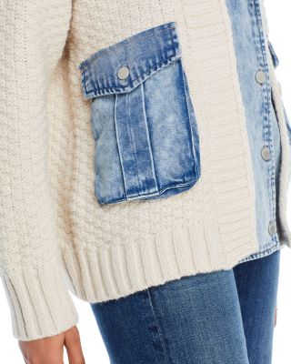 BLANKNYC Last Call Mixed Media Cardigan | Bloomingdale's