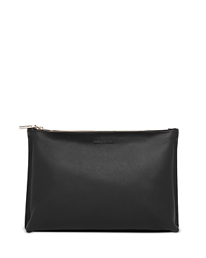 Whistles Rae Flat Double Pouch Clutch In Black