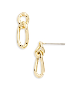 Aqua Link Drop Earrings In 14k Yellow Gold Plated Or Silver Tone - 100% Exclusive