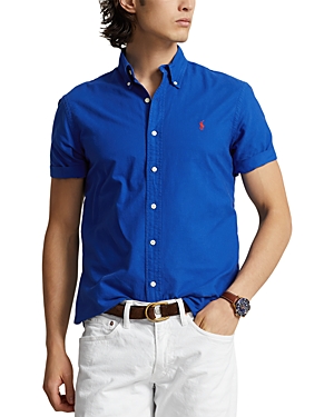 Shop Polo Ralph Lauren Classic Fit Garment Dyed Oxford Shirt In Saphire Star