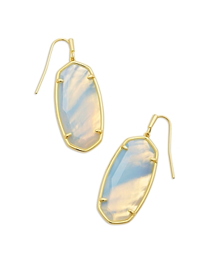 Shop Kendra Scott Faceted Elle Drop Earrings In Gold/iridescent Opalite