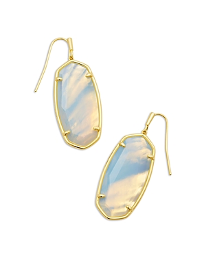 Kendra Scott Faceted Elle Drop Earrings In Gold/iridescent Opalite