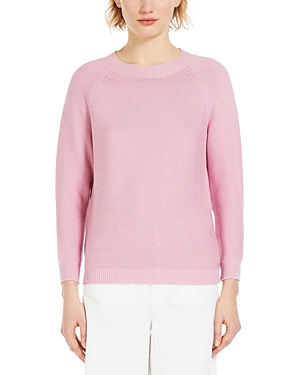 Shop Weekend Max Mara Linz Cotton Sweater In Pink