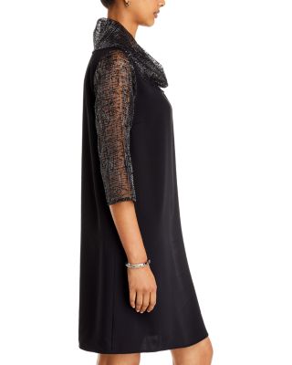 Sequin Mesh Embroidery Combo Dress	 	  