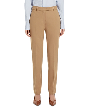 Max Mara Cappuccino Viscose Blend Polis Pant Beige Donna 42 In Camel