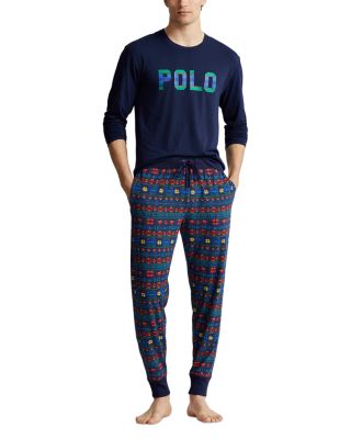 Polo Ralph Lauren - 2-Pc. Logo Graphic Long Sleeve Tee & Jogger Pants Pajama Set