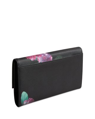 財布 Ted Baker Ted Baker GRANTTS Black Stripe Leather Bifold Coin Wallet | Great