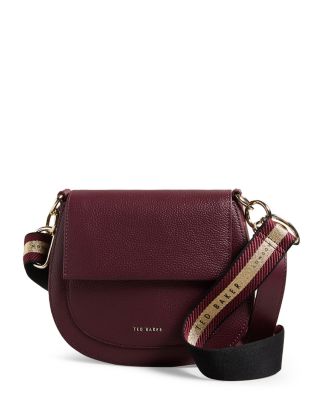 Ted Baker Logo Strap Embossed Leather Crossbody Satchel Bag