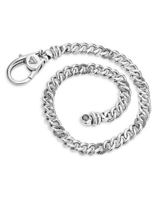 Men's Sterling Silver Anthem Curb Link Chain Necklace/Key Chain - Exclusive