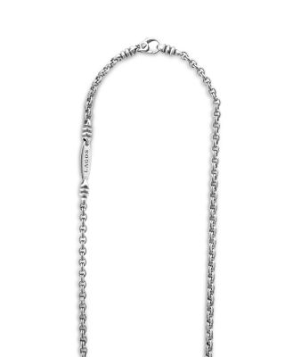 Men's Sterling Silver Anthem Double Link Caviar Chain Necklace, 20" - Exclusive