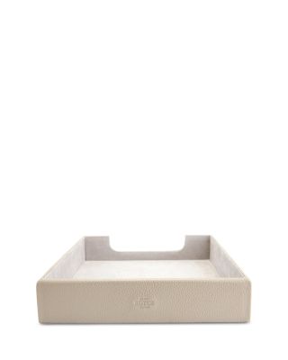 Leather Desktop Letter Tray Organizer