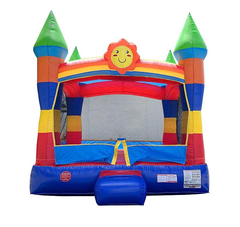Pogo Bounce House Premium Inflatable Without Blower Foot - Deluxe Castle Big Crossover Inflatable Bouncy House Jumper