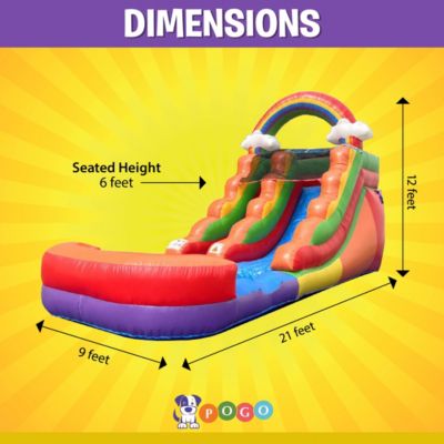 21' x 9' x 12' Inflatable Water Slide with Water Pool for Kids