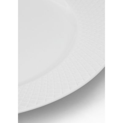 Lyngby Porcelain Rhombe Dinner Plate, White