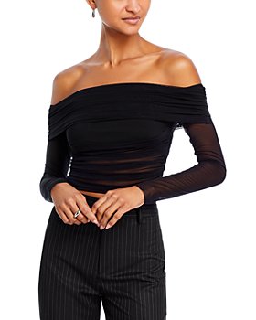 Alice and Olivia - Isadola Off-the-Shoulder Ruched Top