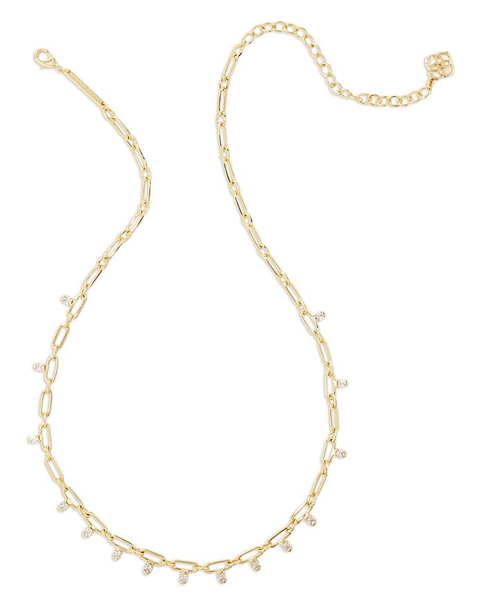 Kendra Scott Lindy Paperclip Chain Necklace in 14K Gold Plated, 16.5 ...