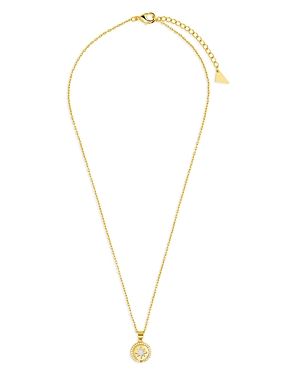 Sterling Forever Brae Mother-of-pearl Pendant Necklace In Gold